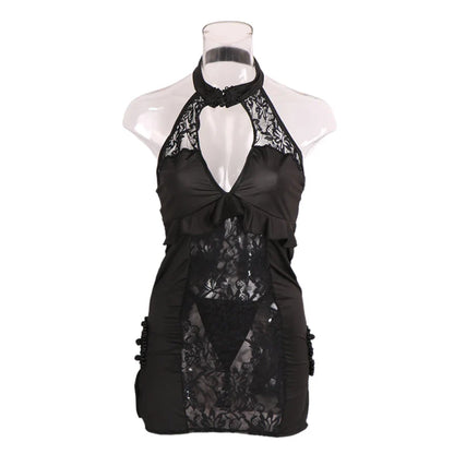 Sajiero Collar Open Neck Sexy Mesh Lingerie - Seldom Seen Styles