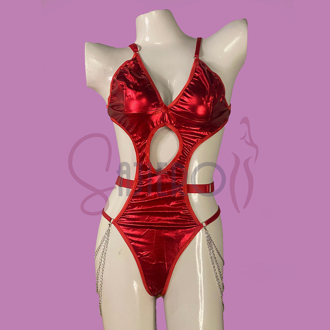 Sajiero Sirena Faux Leather Garter Set - Seldom Seen Styles