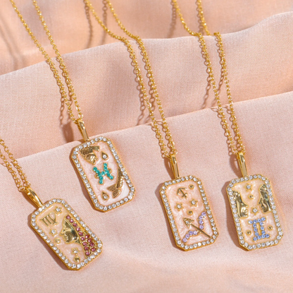 ALISON 18K GOLD PLATED ZODIAC NECKLACE - Seldom Seen Styles