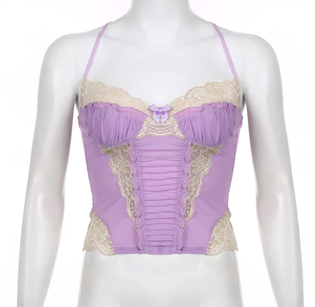 GIGI Y2K GOTH LACE CAMI - Seldom Seen Styles