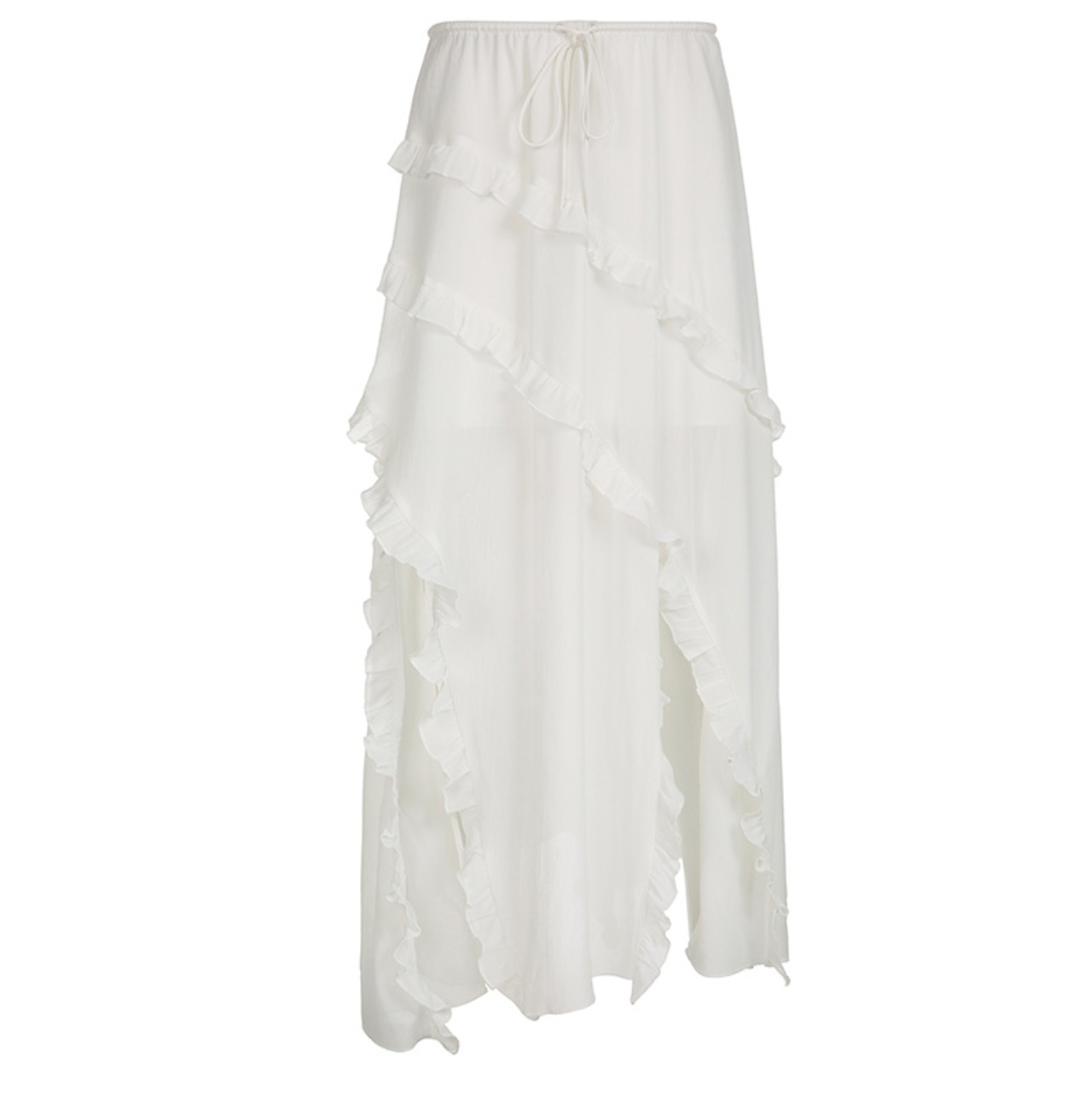 SUNNY RUFFLE MAXI SKIRT - Seldom Seen Styles