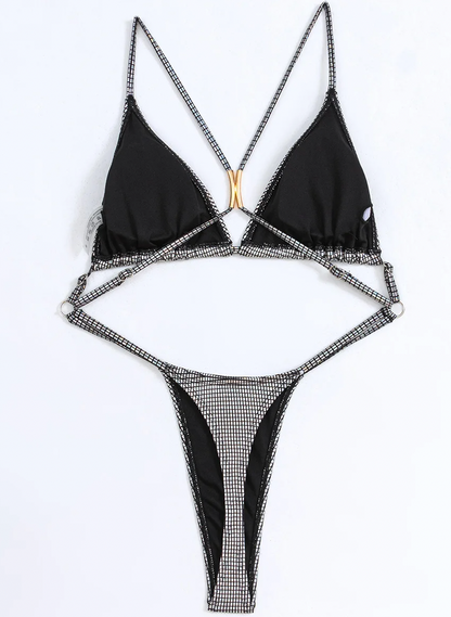 ELENA MICRO STRING ONE PIECE SWIMSUIT - Seldom Seen Styles