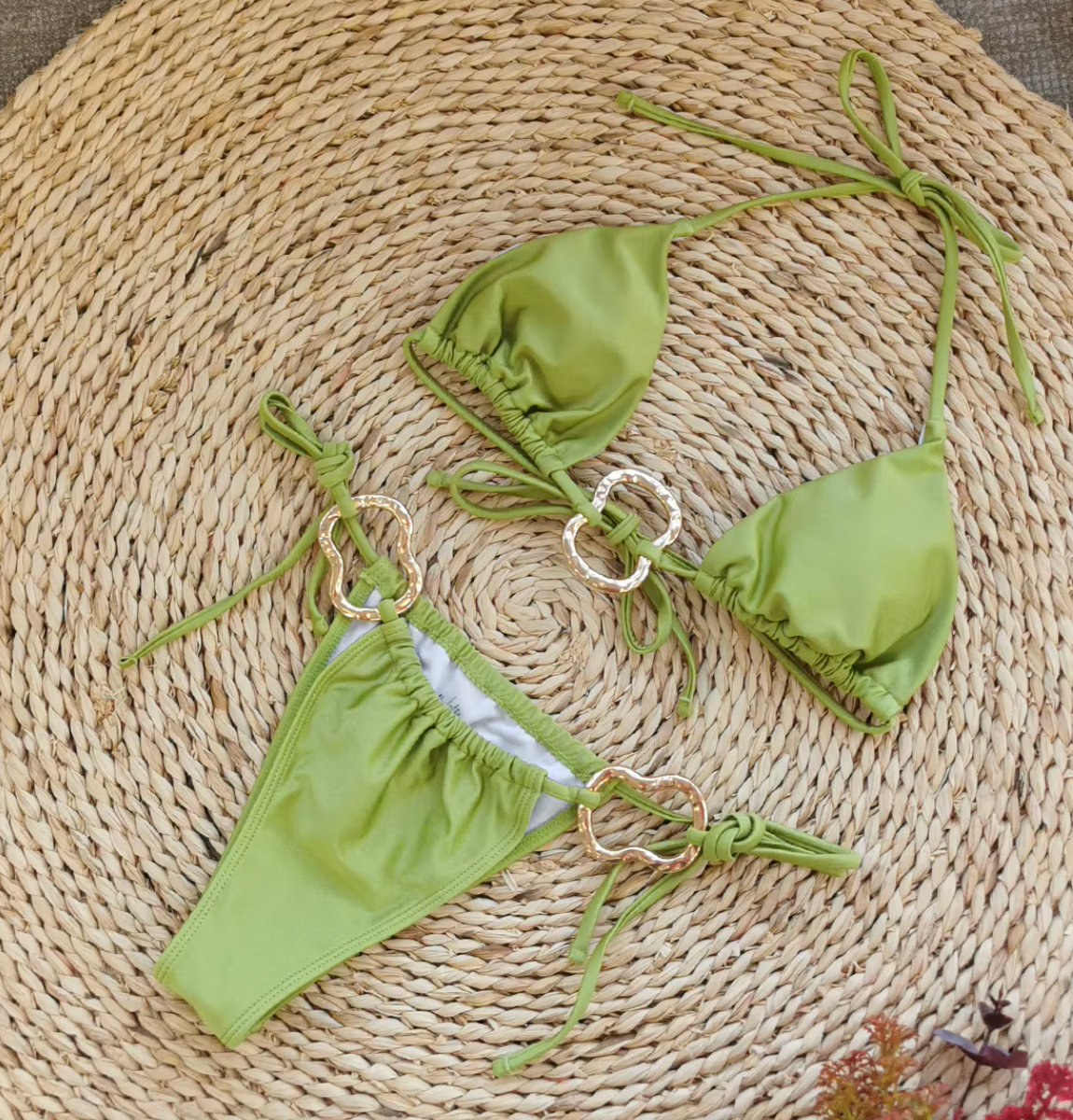 NILI BIKINI SET WITH GOLD DETAIL - Seldom Seen Styles