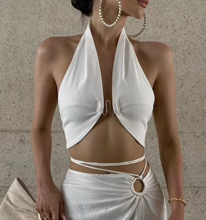 LEE HALTER CROP TOP - Seldom Seen Styles