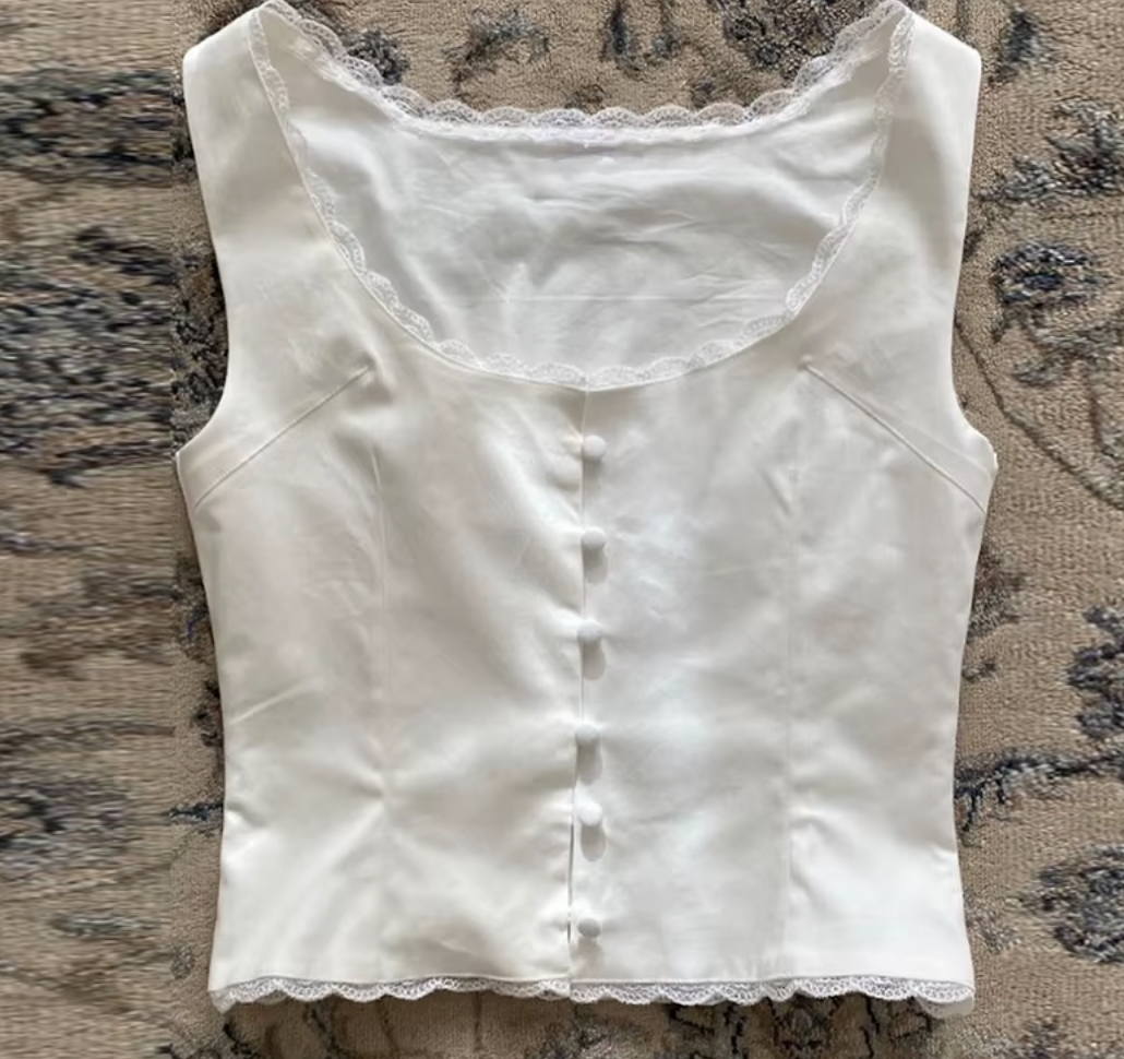 JANICE SUMMER POPLIN BUTTON TOP - Seldom Seen Styles