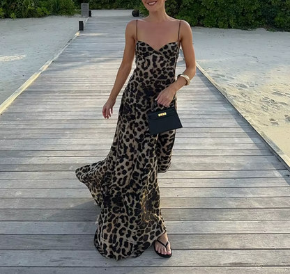 JAYLYN LEOPARD MAXI DRESS - Seldom Seen Styles
