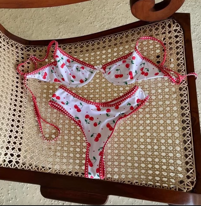 KELLY CHERRY COQUETTE BRAZILIAN BIKNI SET - Seldom Seen Styles