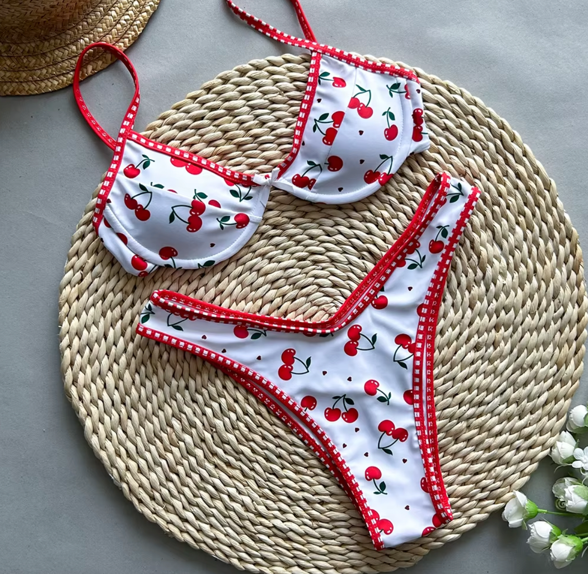 KELLY CHERRY COQUETTE BRAZILIAN BIKNI SET - Seldom Seen Styles