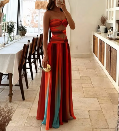 MILLE STRAPLESS OMBRE DRESS - Seldom Seen Styles