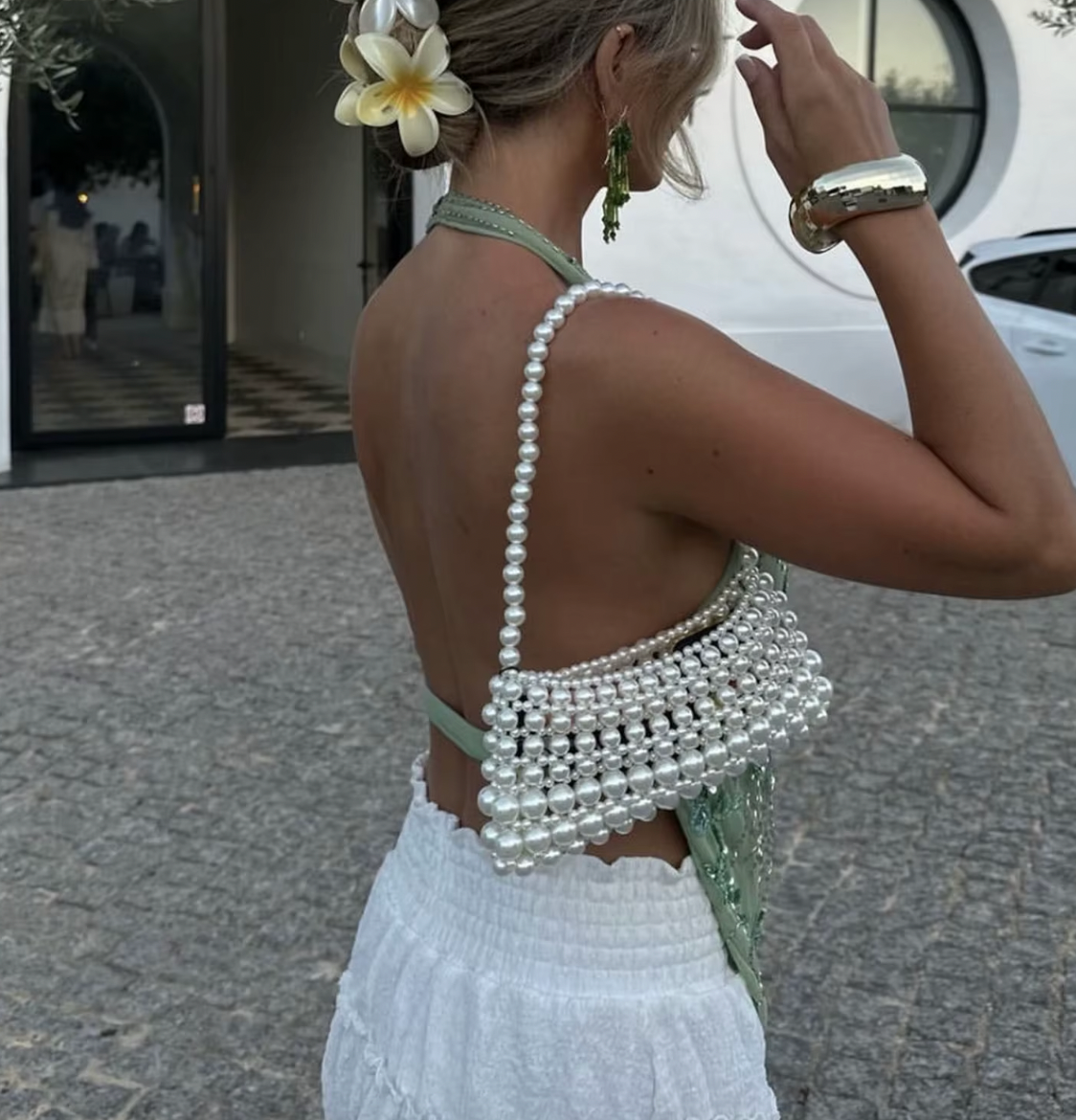 JASMINE SEQUIN HALTER DRAPE TOP - Seldom Seen Styles