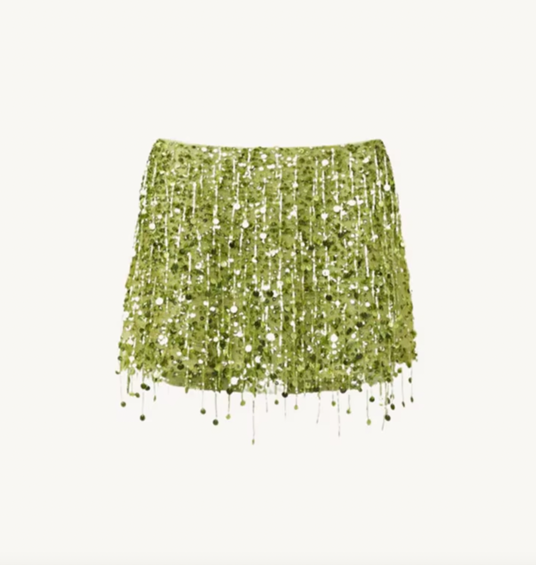 LORI SEQUIN FRINGE MINI SKIRT - Seldom Seen Styles