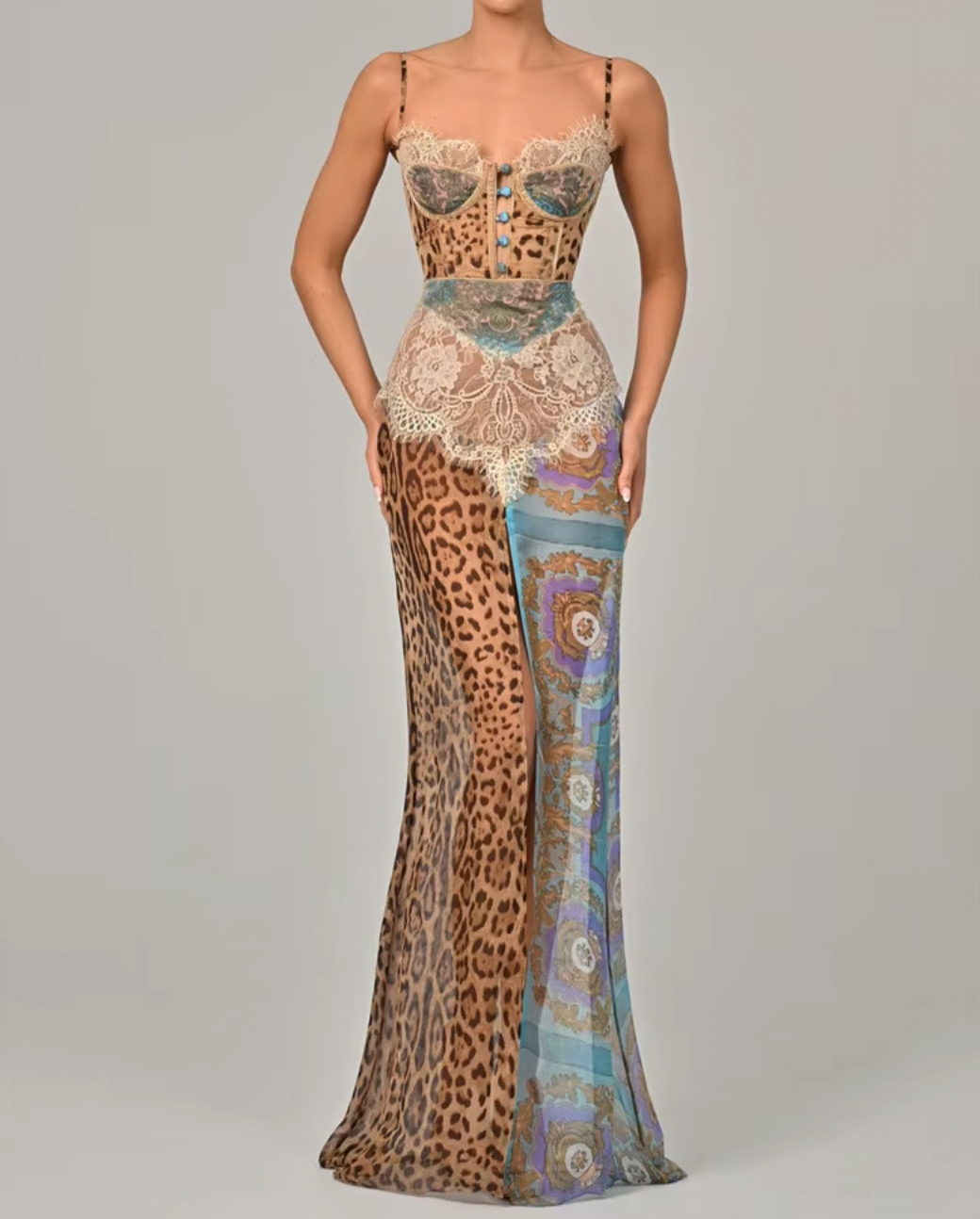 YANA LEOPARD & LACE PRINTED DRESS - Seldom Seen Styles