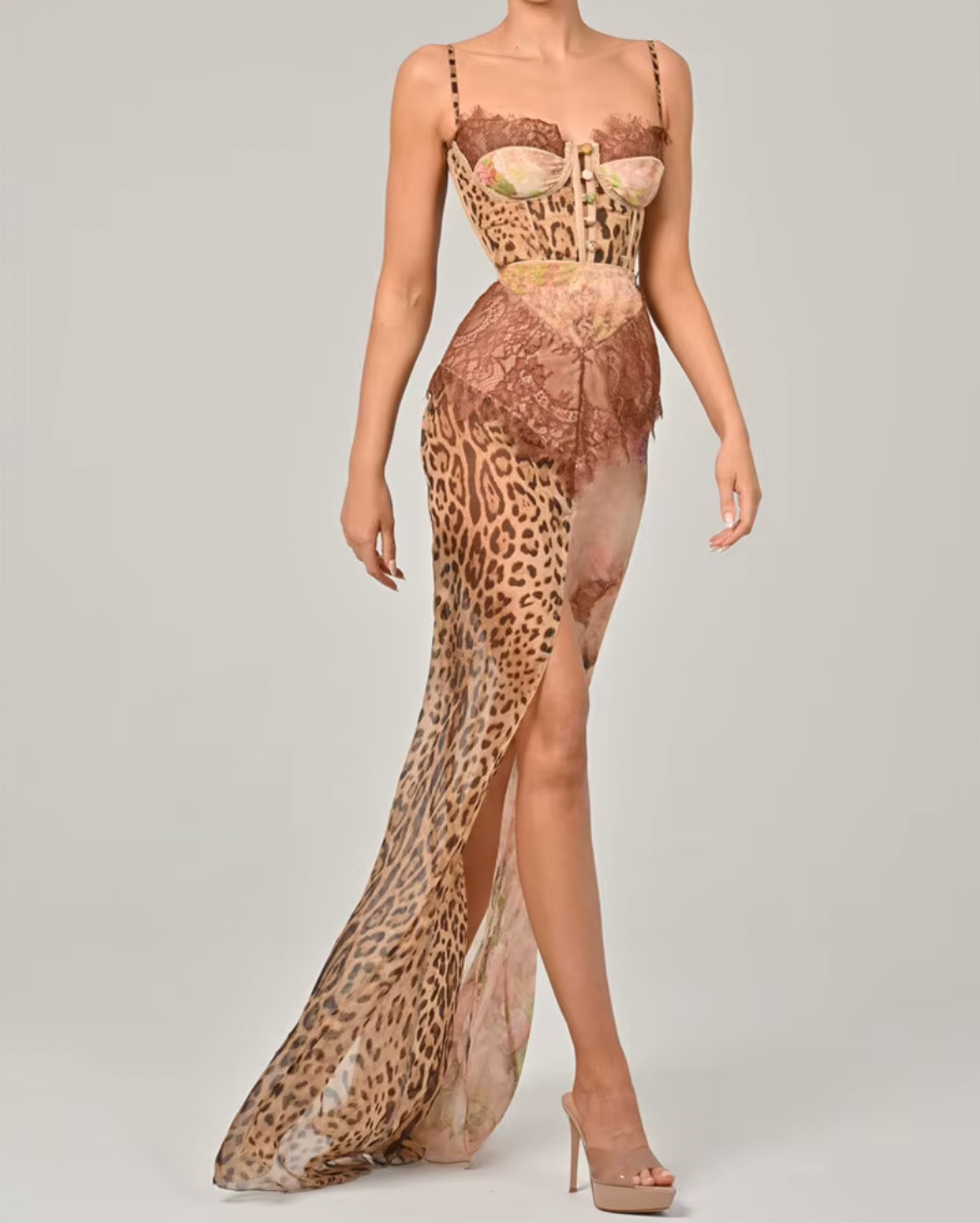 YANA LEOPARD & LACE PRINTED DRESS - Seldom Seen Styles