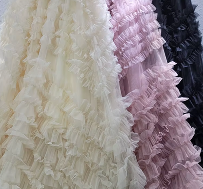 LORI RUFFLE MAXI SKIRT - Seldom Seen Styles