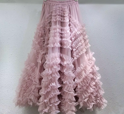 LORI RUFFLE MAXI SKIRT - Seldom Seen Styles
