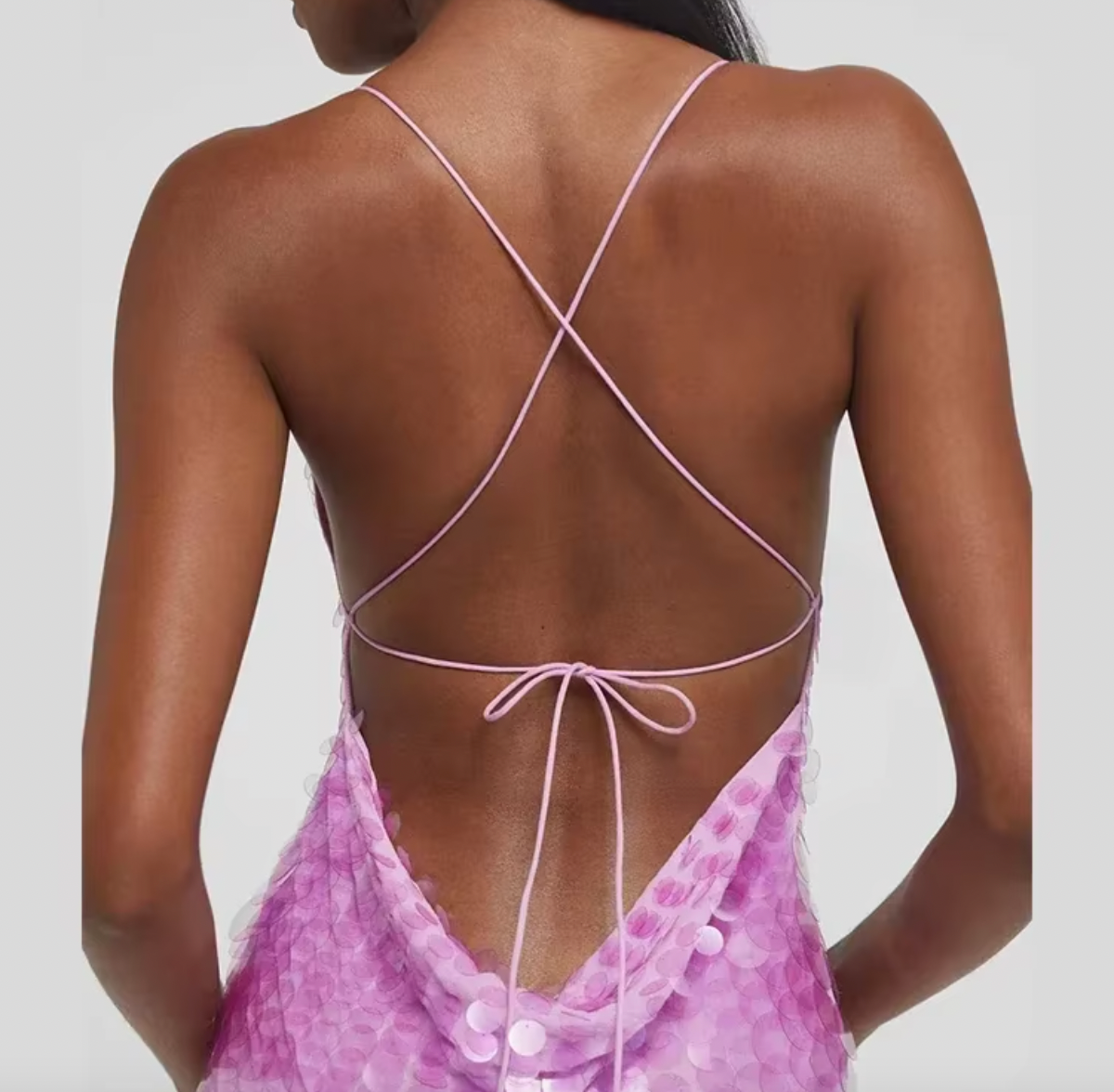 JANA SHEER SEQUIN V NECK DRESS - Seldom Seen Styles