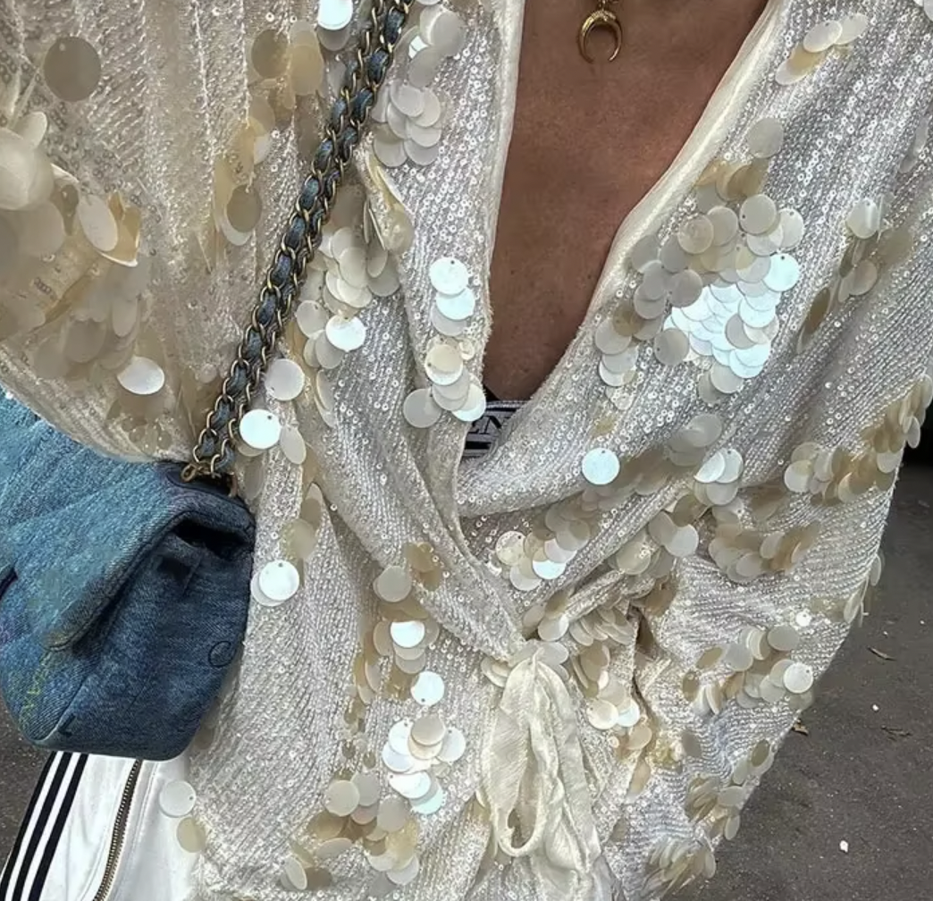 LYRA SEQUIN CARDIGAN TOP - Seldom Seen Styles