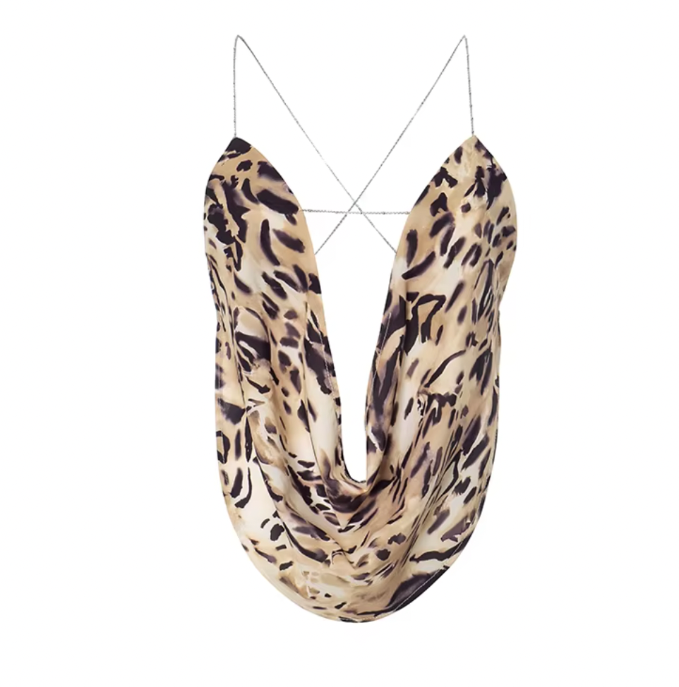 JAYLIN COWL NECK CHAIN TOP - Seldom Seen Styles