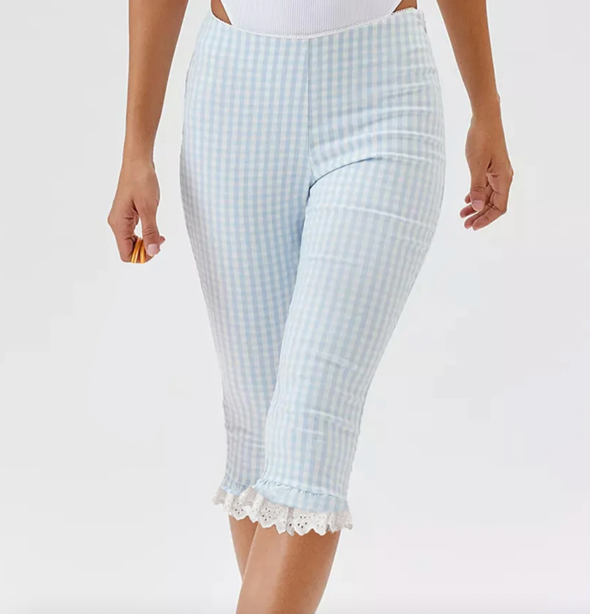 ISOLA GINGHAM LACE PANTS - Seldom Seen Styles