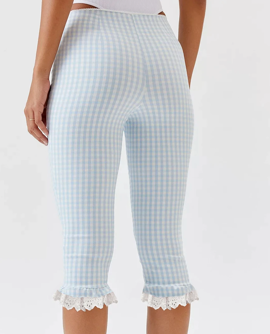 ISOLA GINGHAM LACE PANTS - Seldom Seen Styles