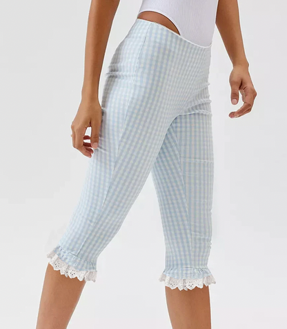 ISOLA GINGHAM LACE PANTS - Seldom Seen Styles