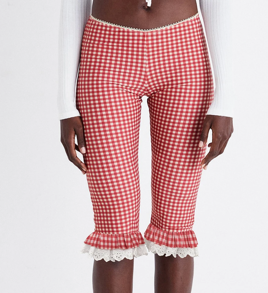 ISOLA GINGHAM LACE PANTS - Seldom Seen Styles