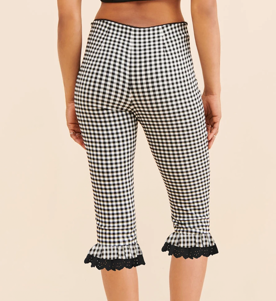 ISOLA GINGHAM LACE PANTS - Seldom Seen Styles
