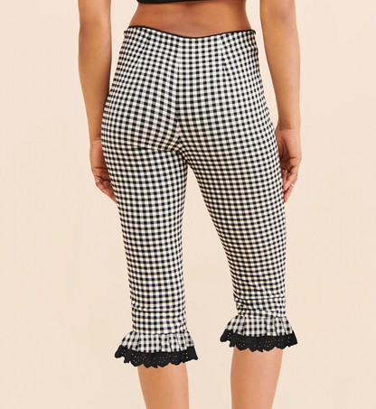 ISOLA GINGHAM LACE PANTS - Seldom Seen Styles