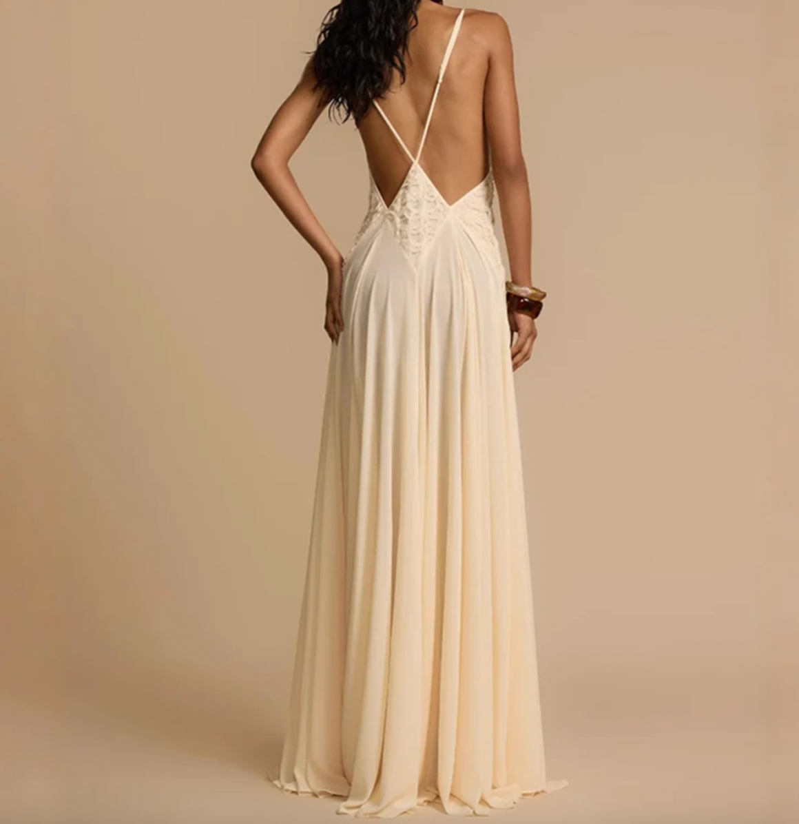 AZURA CHIFFON V NECK MAXI - Seldom Seen Styles