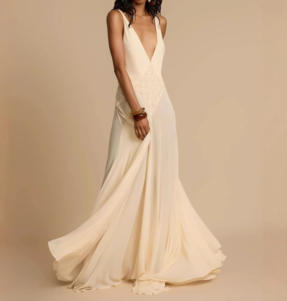 AZURA CHIFFON V NECK MAXI - Seldom Seen Styles