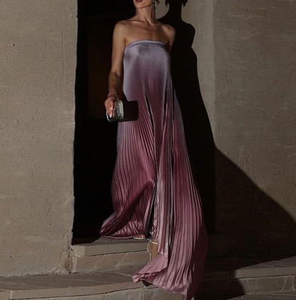 SORA STRAPLESS PLEATED DRESS - Seldom Seen Styles