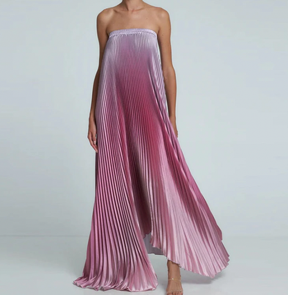 SORA STRAPLESS PLEATED DRESS - Seldom Seen Styles