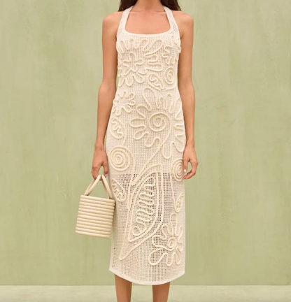 JEM CROCHET FLORAL MIDI DRESS - Seldom Seen Styles