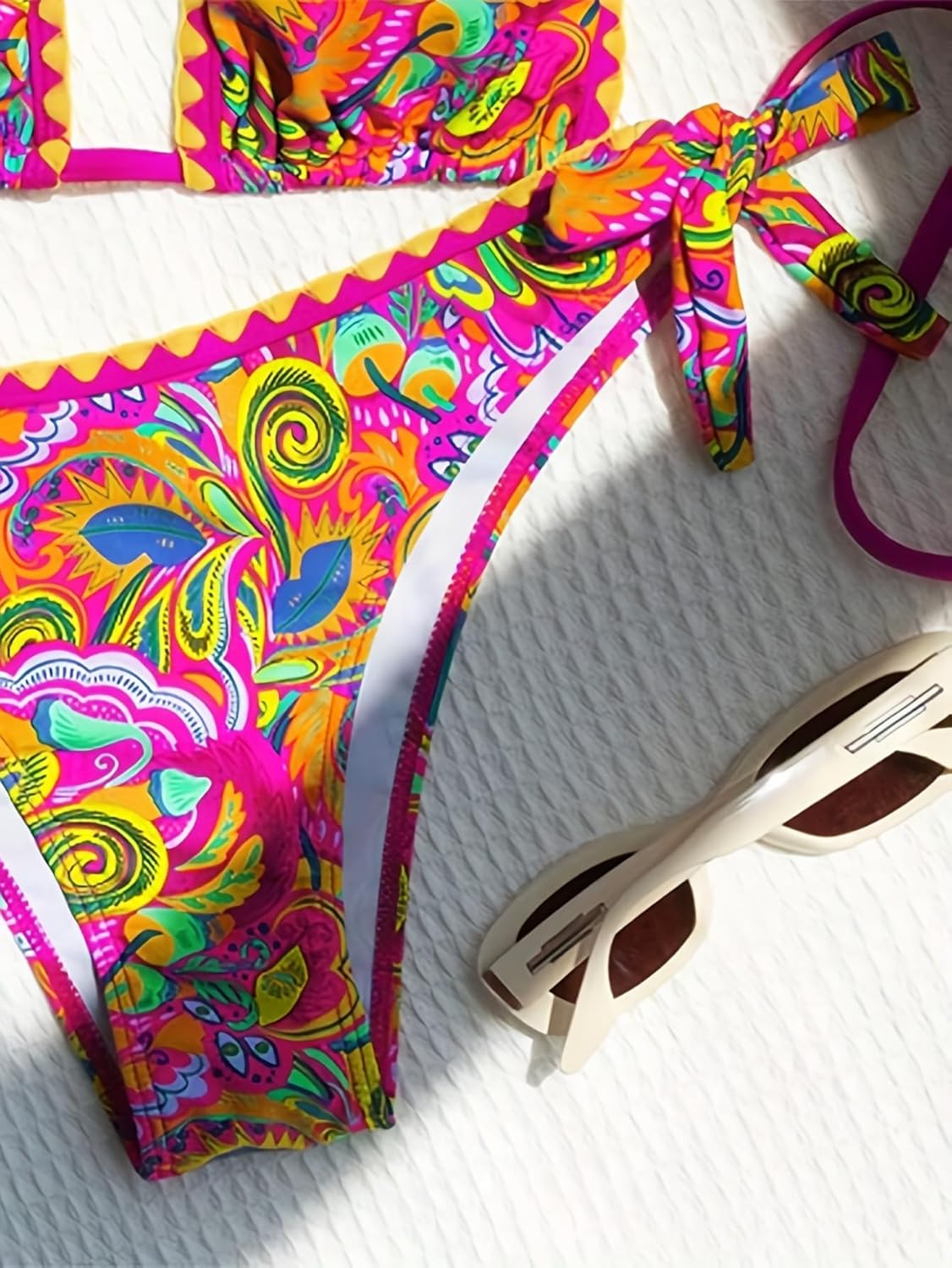 Sexy Bikini Sets for Women Two Piece Swimsuit - String Triangle Bikini Cheeky Boho Gold Brazilian Style Low Rise - Seldom Seen Styles