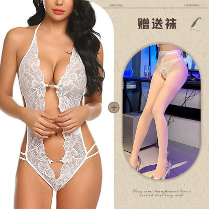 Sexy Lingerie Amazon Foreign Trade Source See-through Backless Shaping Lace-up Lace - Seldom Seen Styles