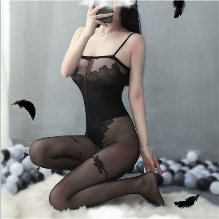 Sexy Lingerie New Style Sexy Fishnet Transparent Sexy Bodysuit Stockings Crotchless Temptation Set - Seldom Seen Styles