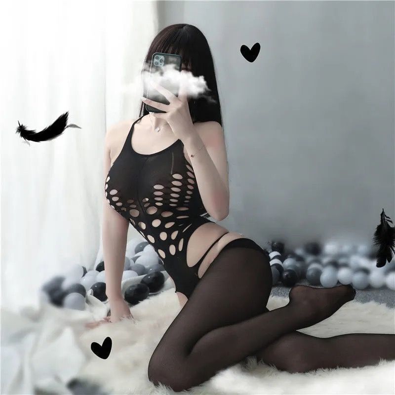 Sexy Lingerie New Style Sexy Fishnet Transparent Sexy Bodysuit Stockings Crotchless Temptation Set - Seldom Seen Styles