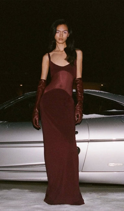 Sheer Knit Curve Maxi Dress - Seldom Seen Styles