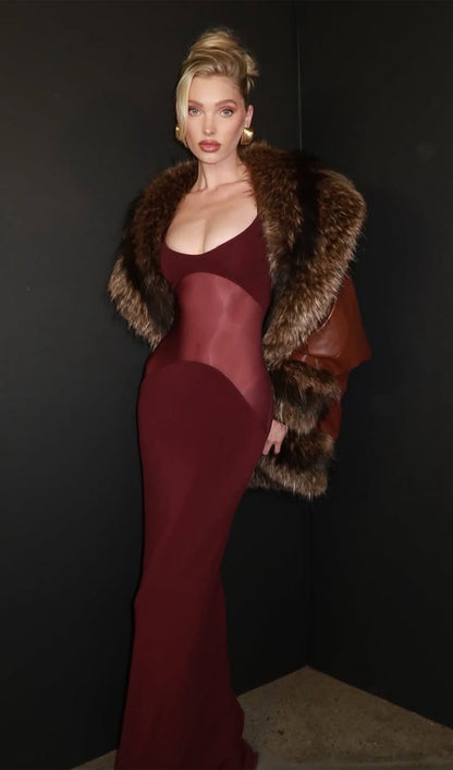 Sheer Knit Curve Maxi Dress - Seldom Seen Styles