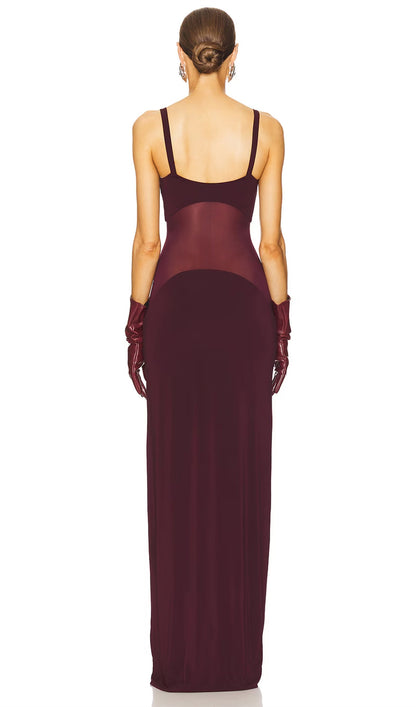 Sheer Knit Curve Maxi Dress - Seldom Seen Styles