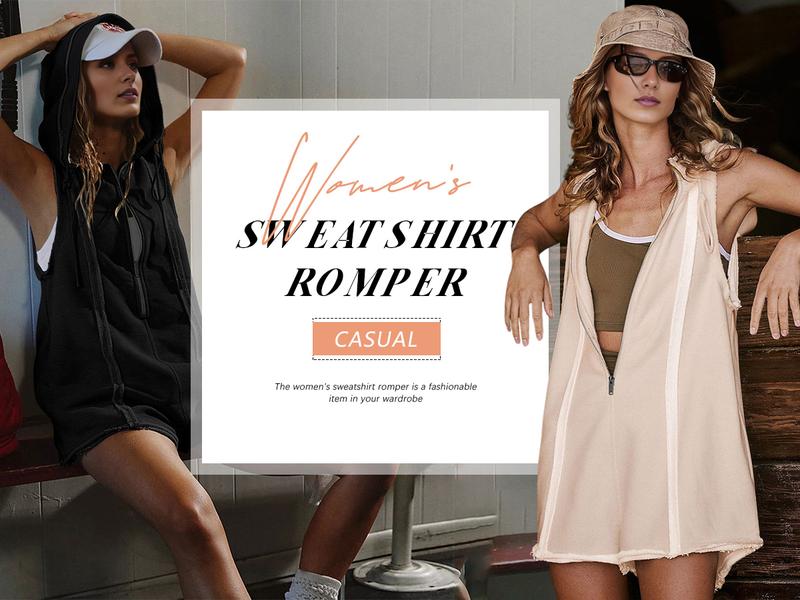 Short Half Zipper Sports jumpsuit for Fitness Outdoor Leisure Sleeveless Loose Hoodie for Women - Seldom Seen Styles