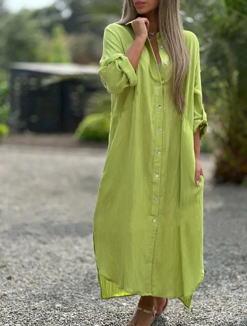 Solid Color Comfort Maxi Dress - Seldom Seen Styles