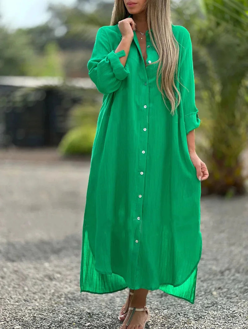 Solid Color Comfort Maxi Dress - Seldom Seen Styles