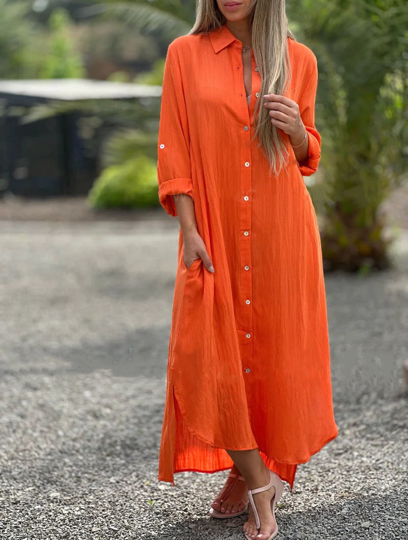 Solid Color Comfort Maxi Dress - Seldom Seen Styles