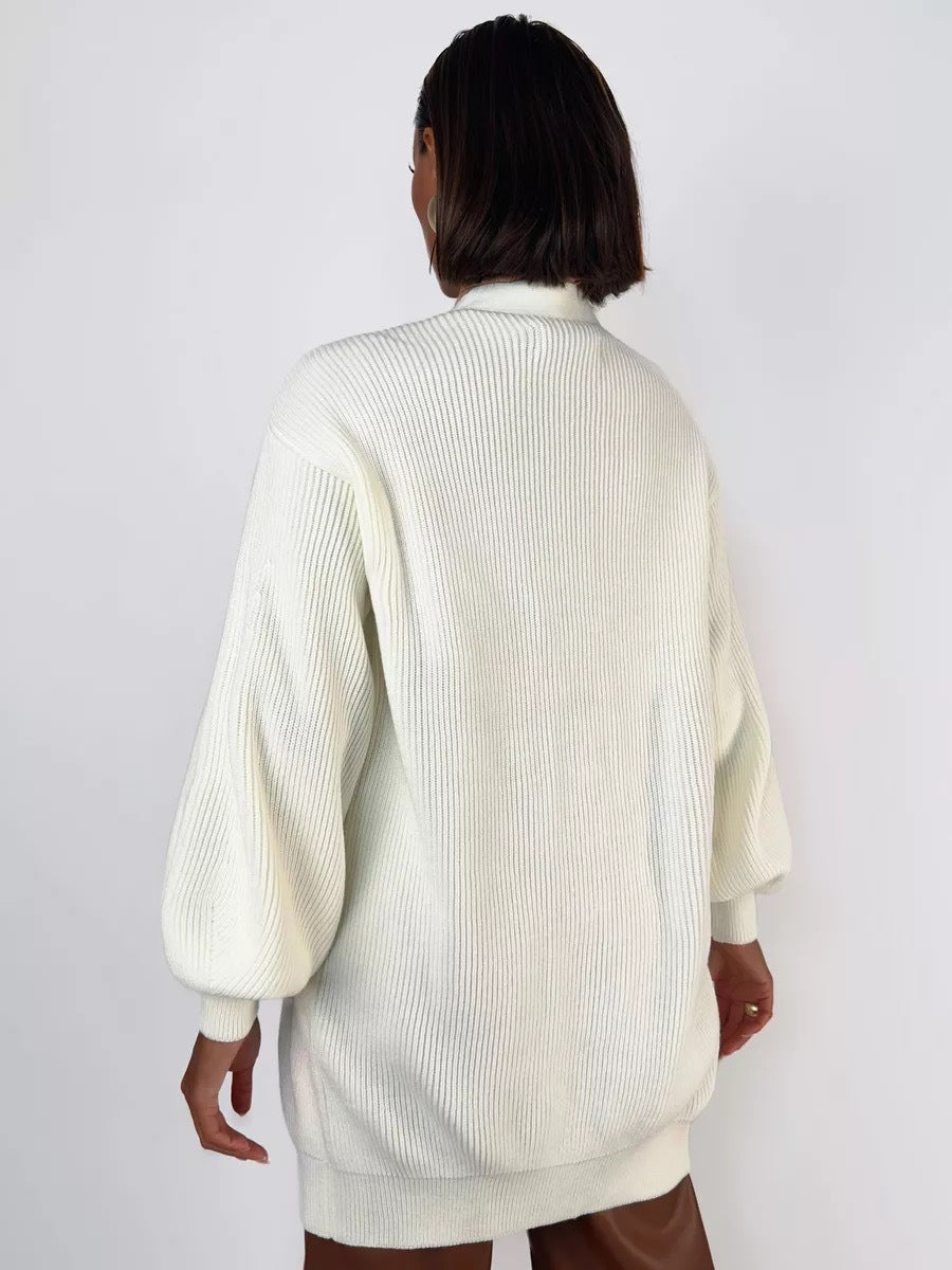 Solid Loose Women's Oversized Cardigan Sweaters Long Sleeve Button Down Open Front Knit Sweater 2025 Fall Fashion Outfits - Seldom Seen Styles