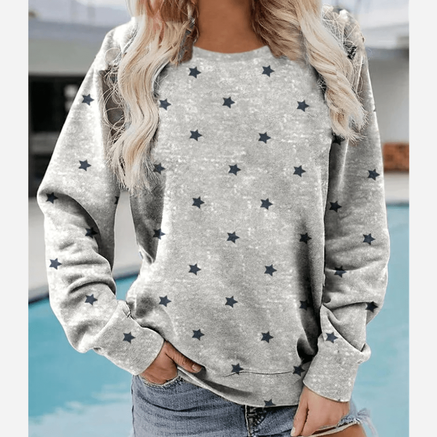 Star Print Long Sleeve Shirt - Seldom Seen Styles