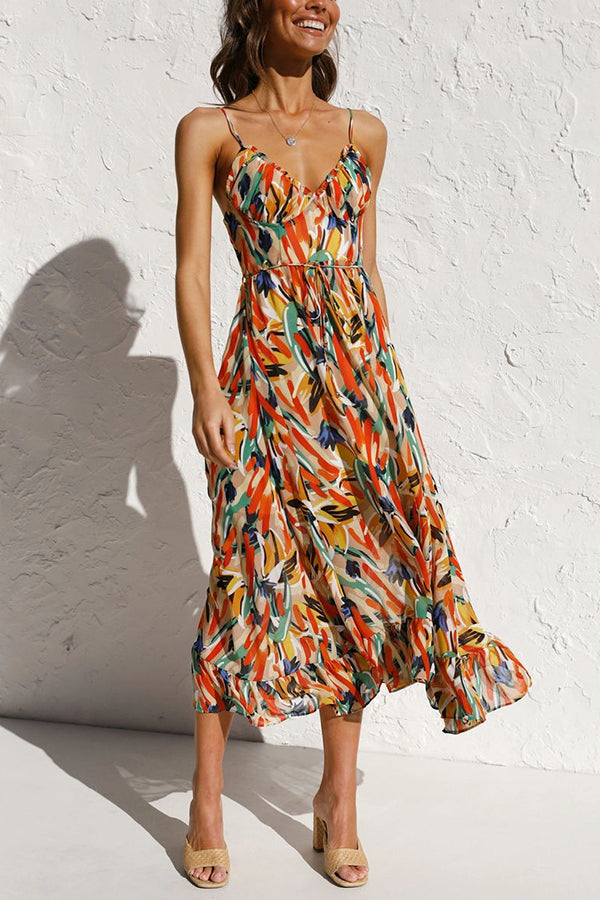 Stay Amazing Colorful Printed Midi Dress - Seldom Seen Styles