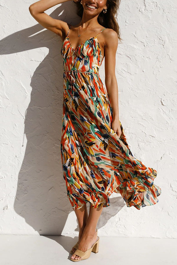 Stay Amazing Colorful Printed Midi Dress - Seldom Seen Styles