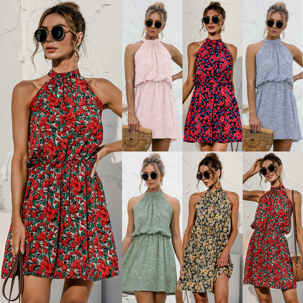 Summer Muse Dress - Floral Tie Neck With Open Back - Seldom Seen Styles