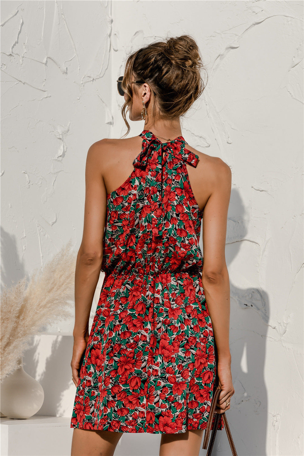 Summer Muse Dress - Floral Tie Neck With Open Back - Seldom Seen Styles